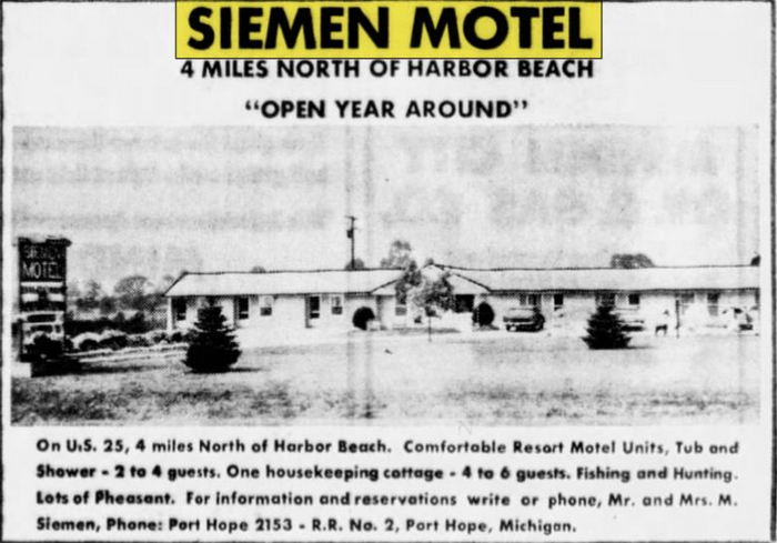 Windmill Motel (Siemen Motel) - June 1962 Ad